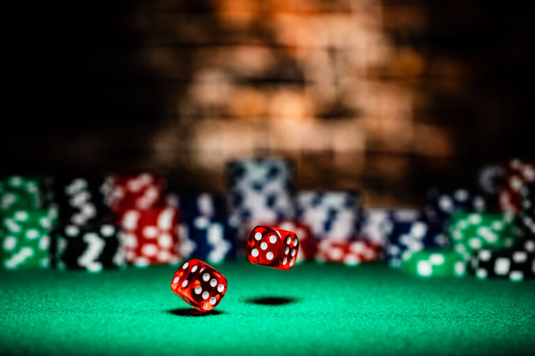 A,Very,Close,Up,Shot,Of,2,Dice,Rolling,On