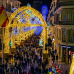 Julelysene tennes i Málaga by